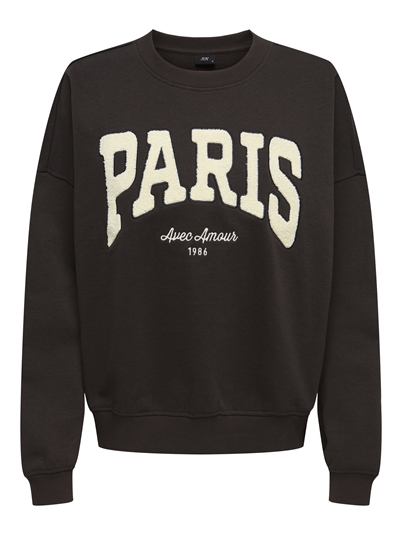 JDY - JDYMesa Life Paris Sweatshirt - Ganache